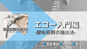 エコー入門~腱板筋群の描出法~